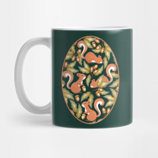 Cheerful Red Squirrels in an Acorn Abundance Mug